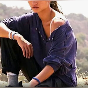 NWOT Free People, One Up Long Sleeve, XS, Purple, Oversized